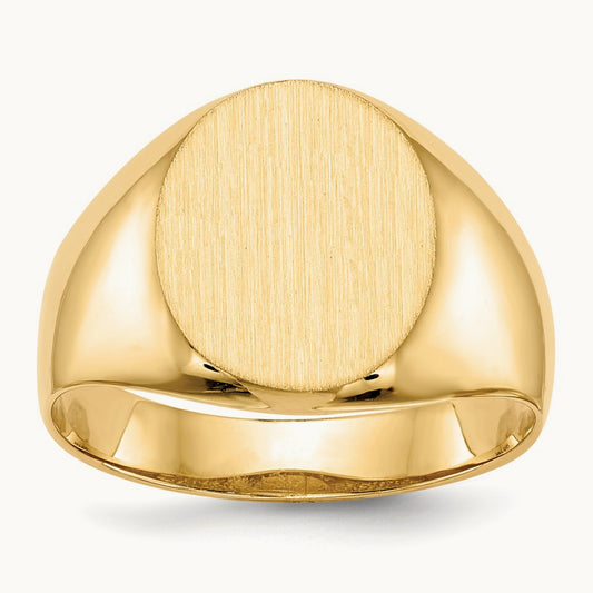 Open Back Mens Signet Ring — photo set