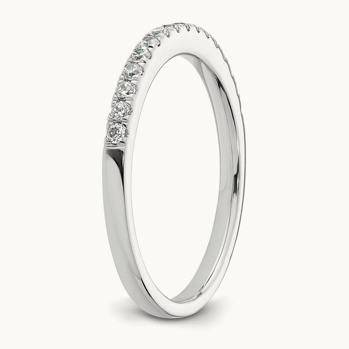 Diamond Wedding Band — 14K White Gold, 7