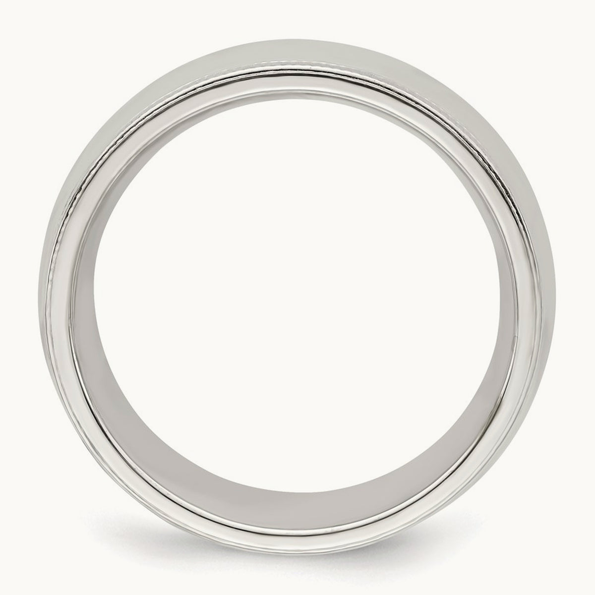 Milgrain Comfort Fit Band — Sterling Silver, 7mm (2)