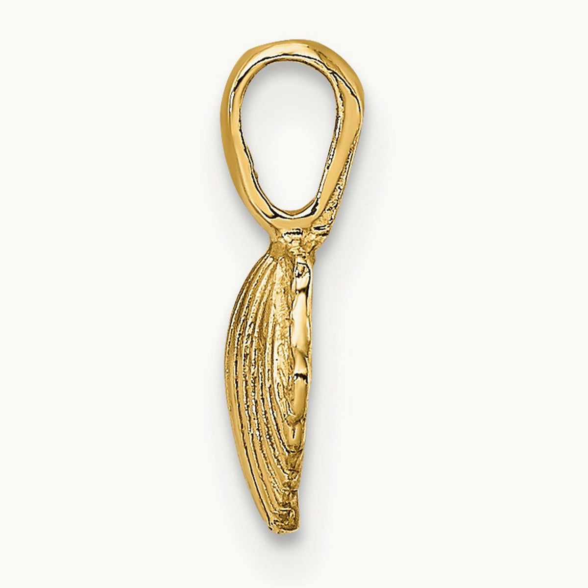 Mini Scallop Shell Charm, 14K