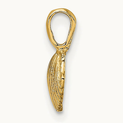 Mini Scallop Shell Charm, 14K