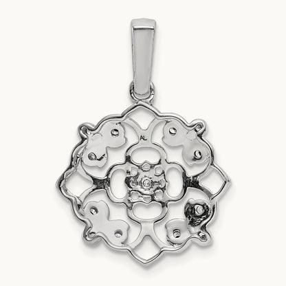 Fancy 1/15ct. Diamond Vintage Pendant, 14K White Gold