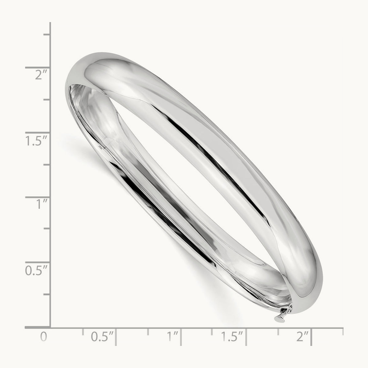 High Polished Hinged Bangle — 8.00mm