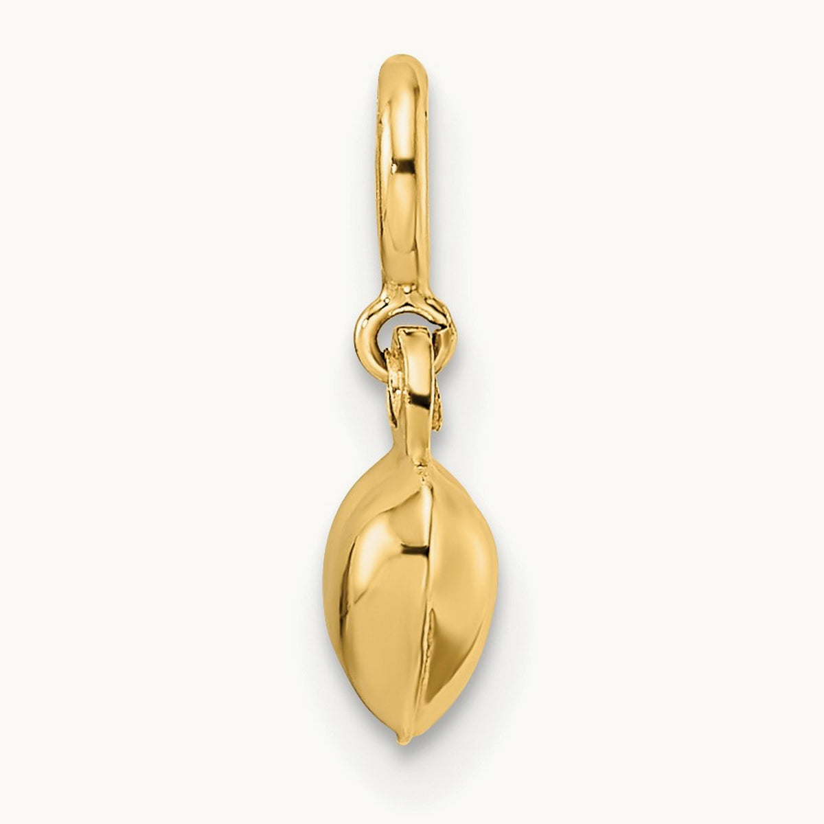 Polished Heart w/ Spring Ring Clasp Charm, 14K