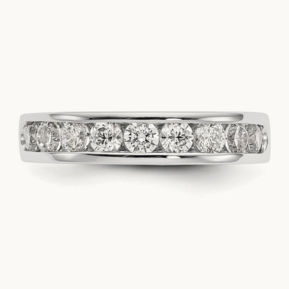 9- Stone Channel Band Mounting, 3mm, 14K White Gold
