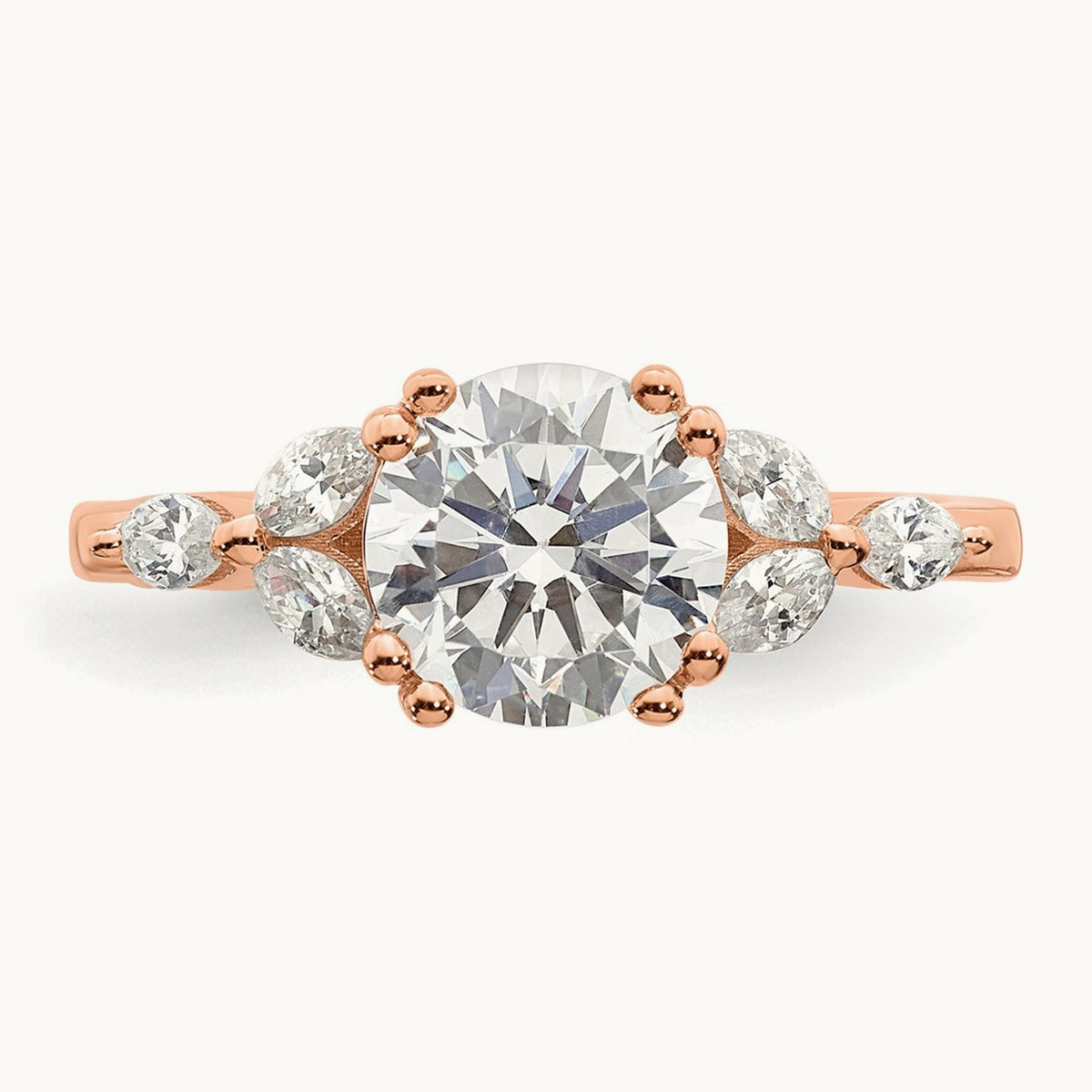 1 1/2ct Round Semi-Mount Engagement Dia Ring, 14K Rose Gold