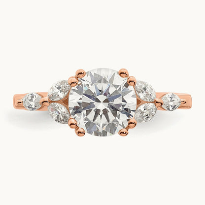 1 1/2ct Round Semi-Mount Engagement Dia Ring, 14K Rose Gold
