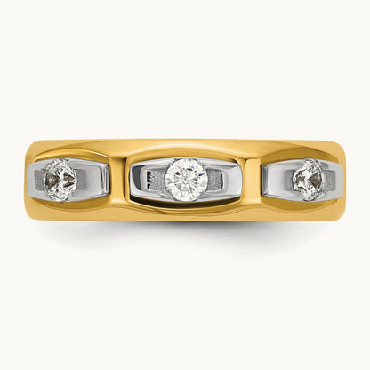 14ktt IB Goodman Mens Satin Complete 1/3ct Diamond Ring