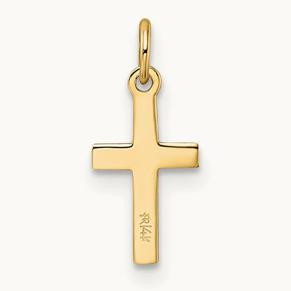 Polished Solid Cross Pendant — 14.82mm