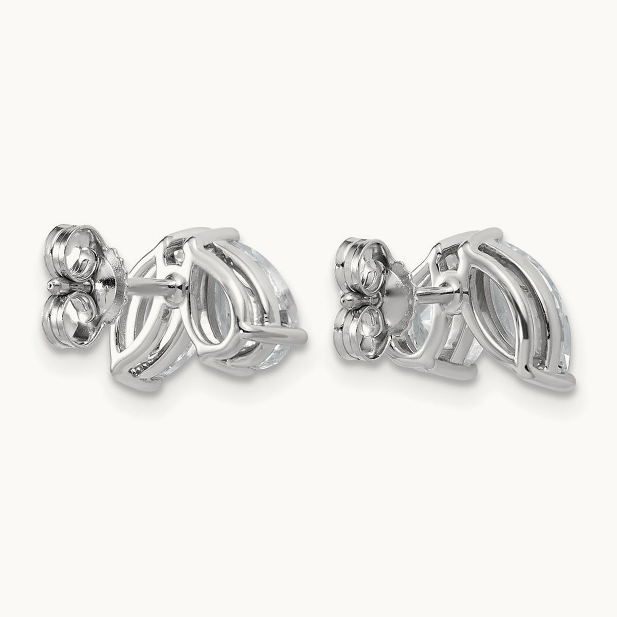 Marquise & Pear 2 Stone Post Earrings, 2.00 ct tw Lab-Grown Diamond