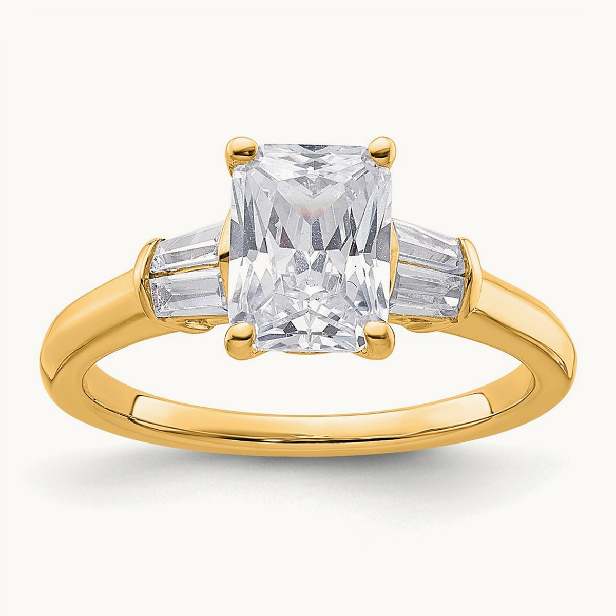 3 Stone Engagement Ring, 1.75 ct tw Lab-Grown Diamond — VS (Best), 14K Yellow Gold