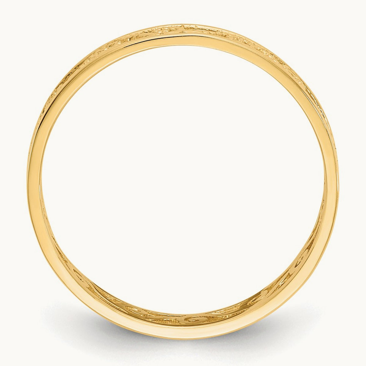 Polished/Textured Ring, 14K
