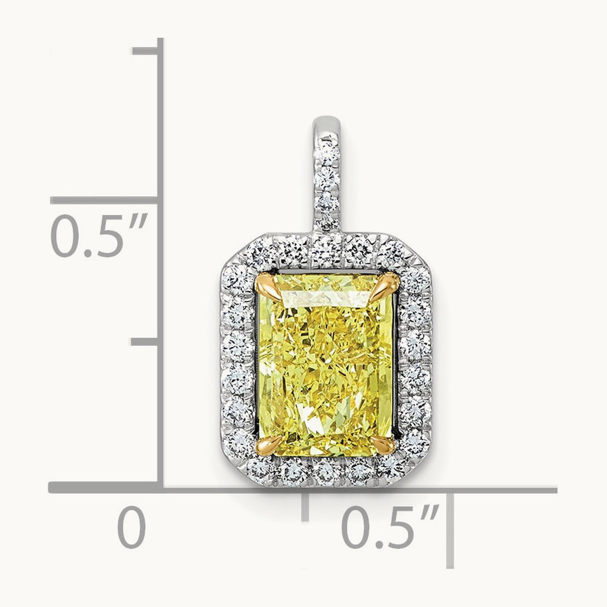 Vivid Yellow Pendant, 2.25 ct tw Lab-Grown Diamond