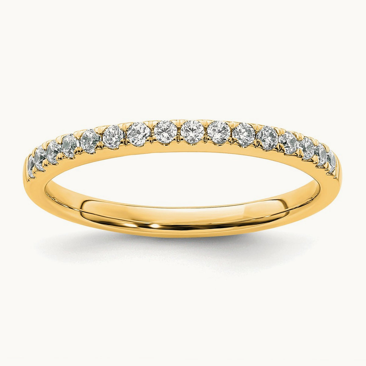 Diamond Wedding Band — 14K Yellow Gold, 7