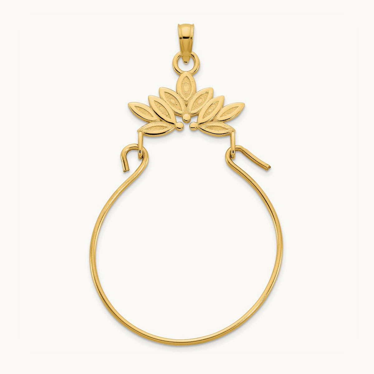 Fancy Charm Holder Pendant, 14K