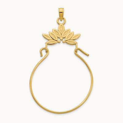 Fancy Charm Holder Pendant, 14K