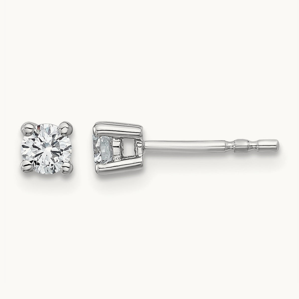 Round Heavyweight Stud Earrings, 0.10-7.00 ct tw Lab-Grown Diamond — 1/3 ct, Sterling Silver