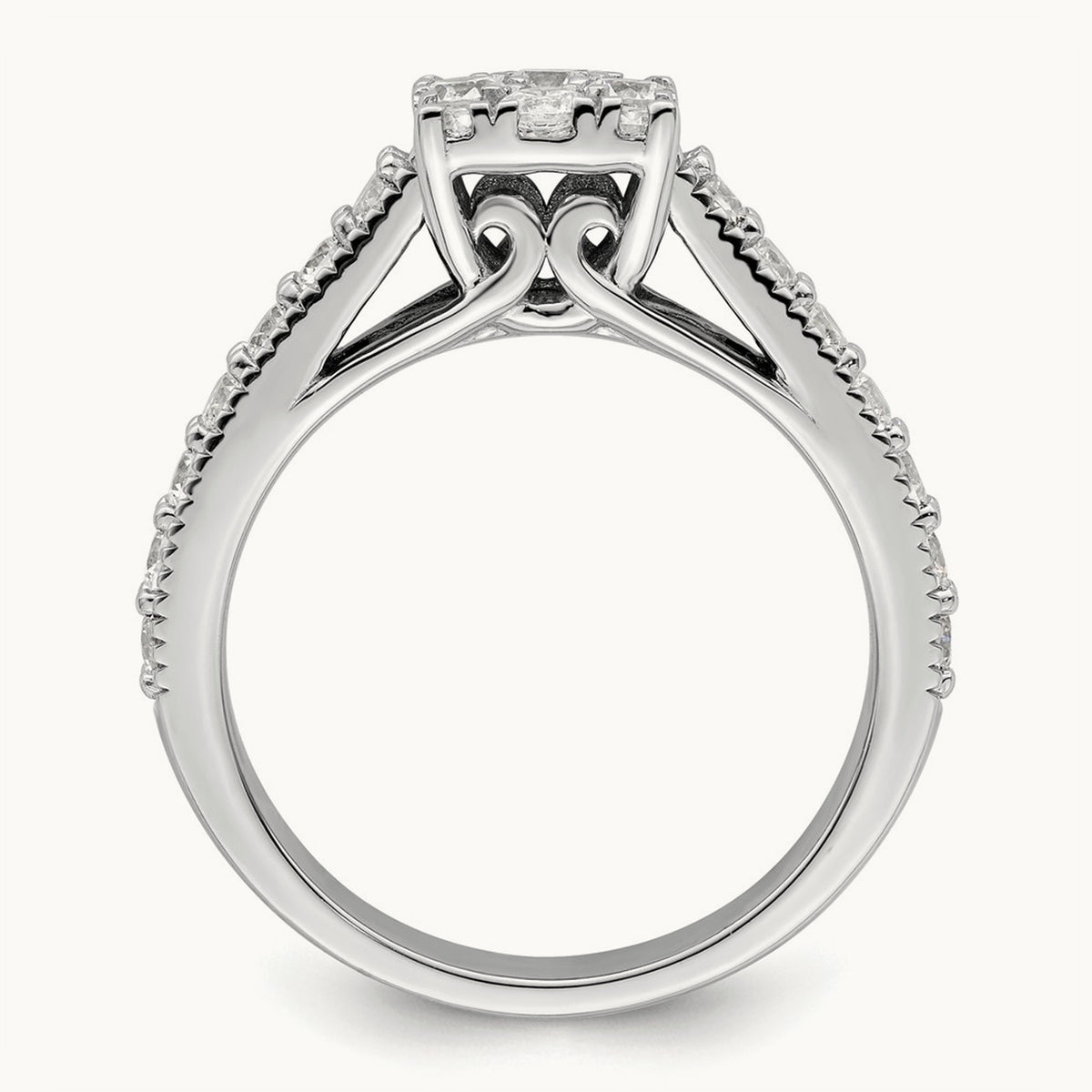 Cluster Engagement Ring, 1.00 ct tw Lab-Grown Diamond