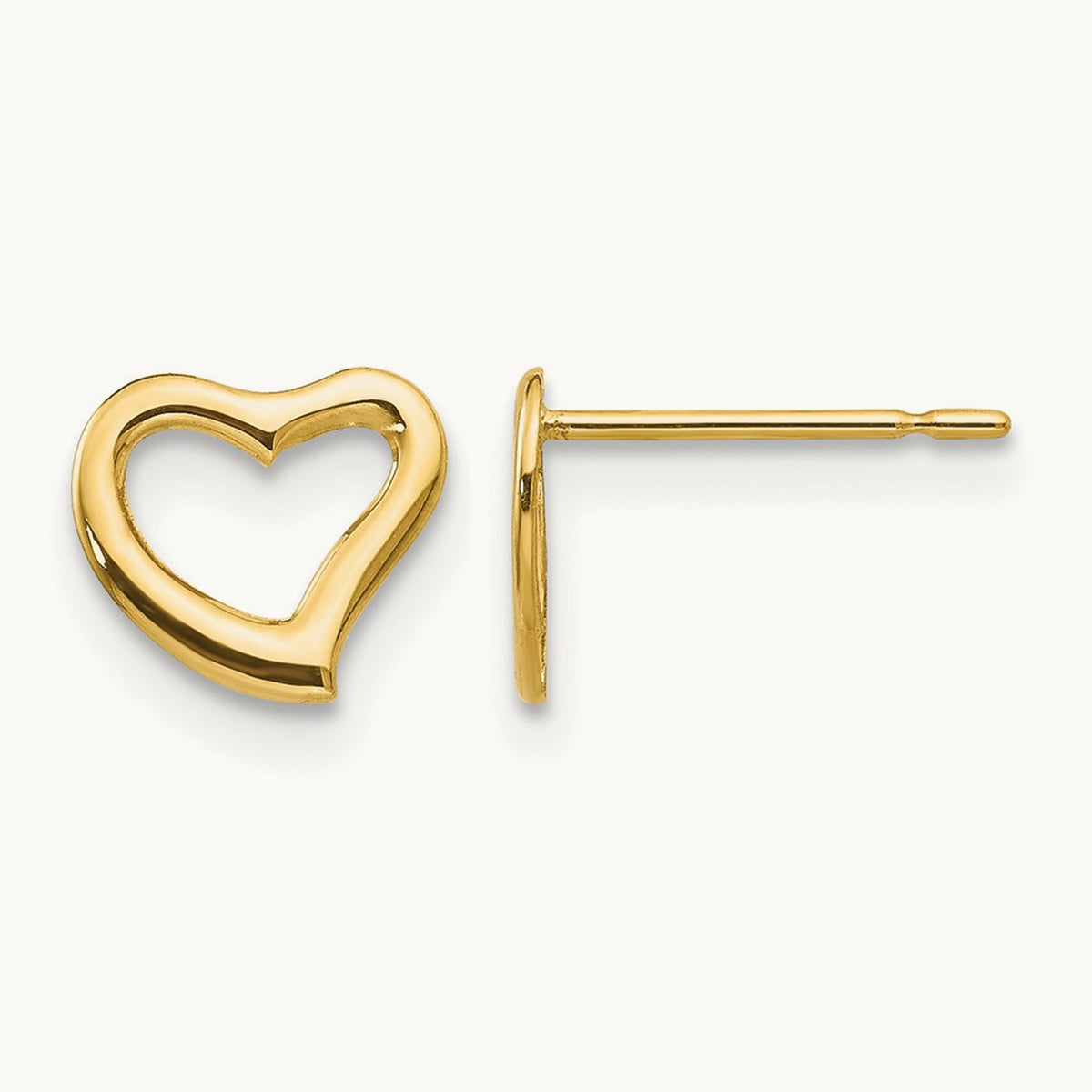 Madi K Children's Heart Post Earrings, 14K