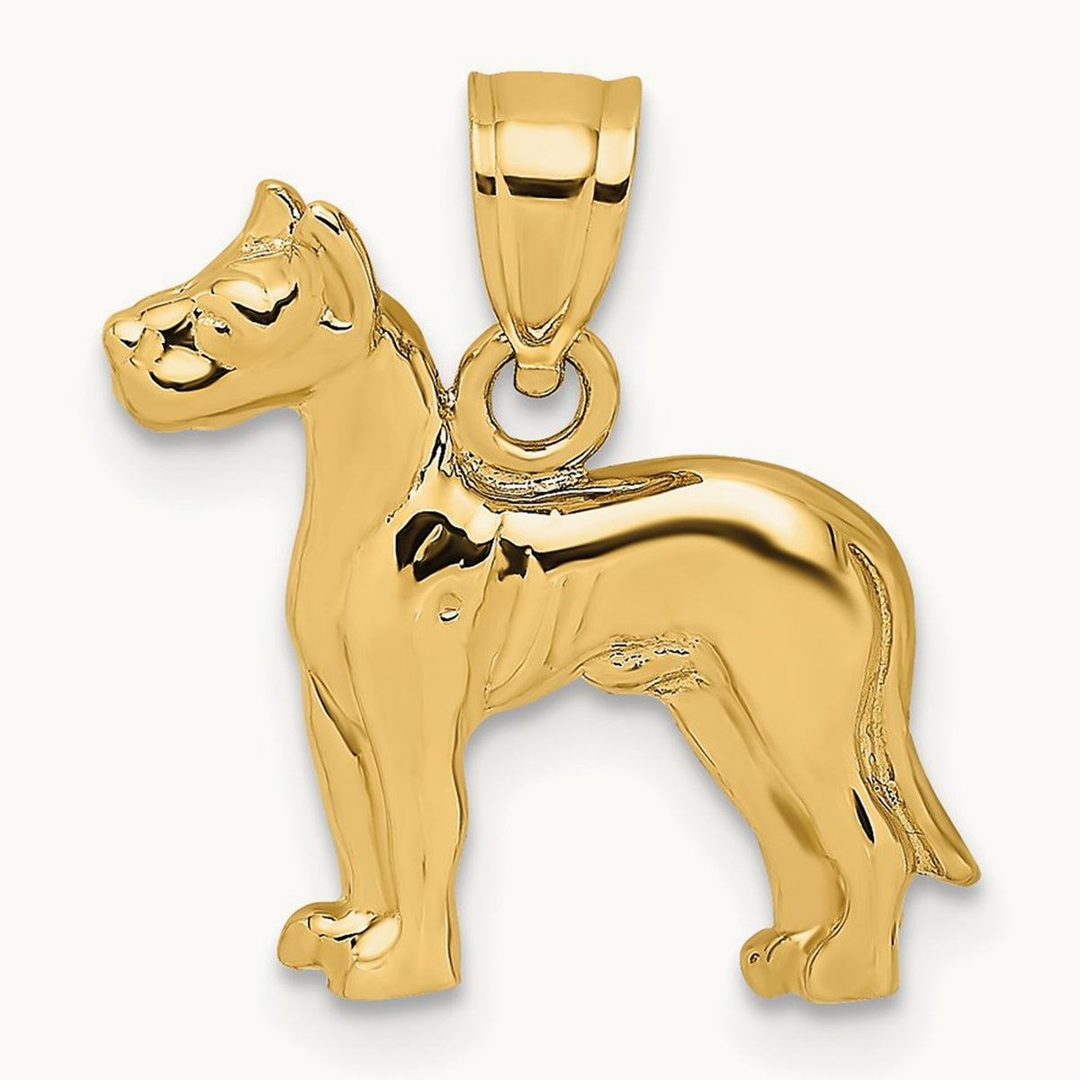 Great Dane Dog Charm, 14K