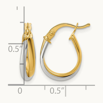 w/ Twisted Hoop Earrings — Leslie's — 16.9mm