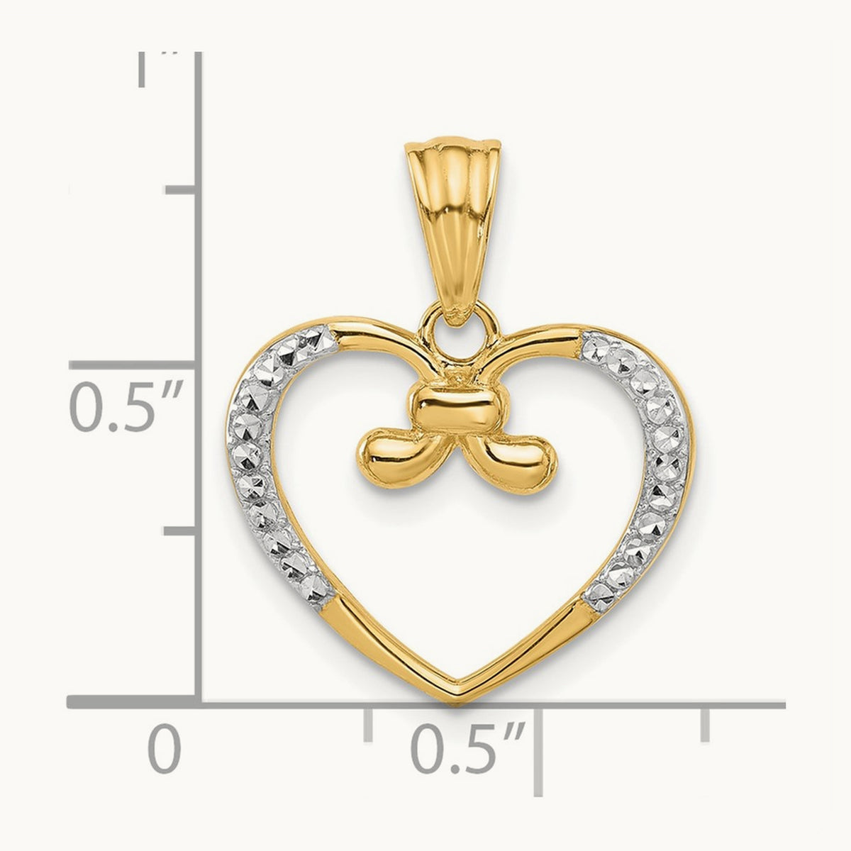 and Diamond-cut Heart Pendant — photo set