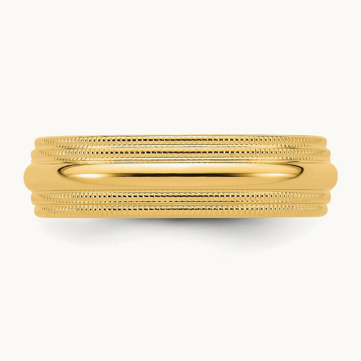 Double Milgrain Comfort Fit Band — 14K Yellow Gold, 6mm (2)