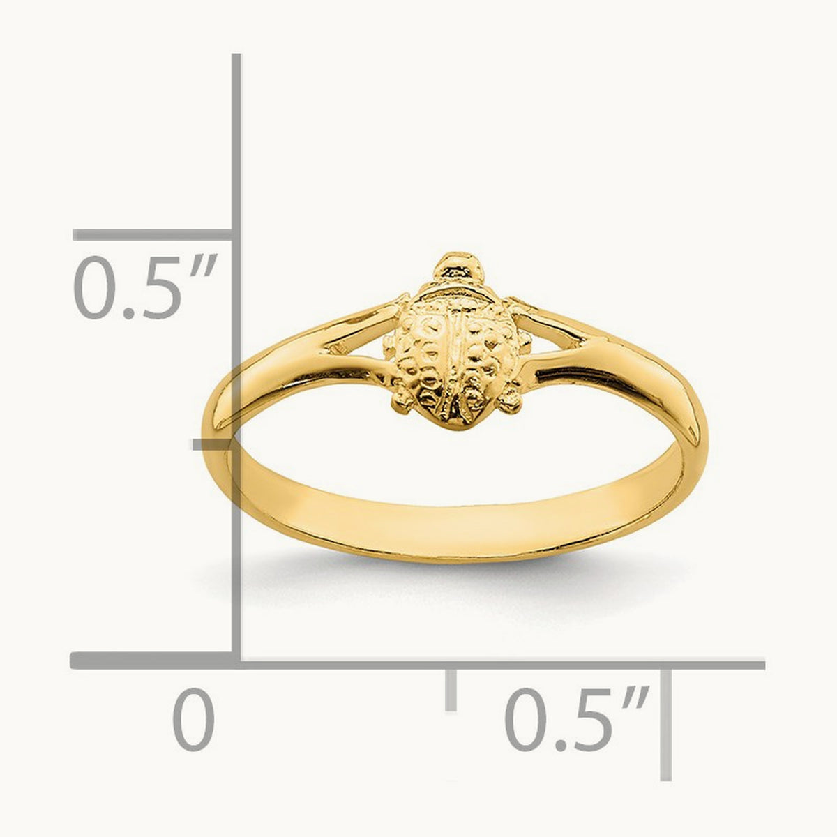Ladybug Baby Ring, 14K
