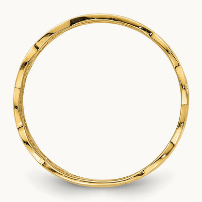 Polished Weave Ring — 14K Yellow Gold, 7