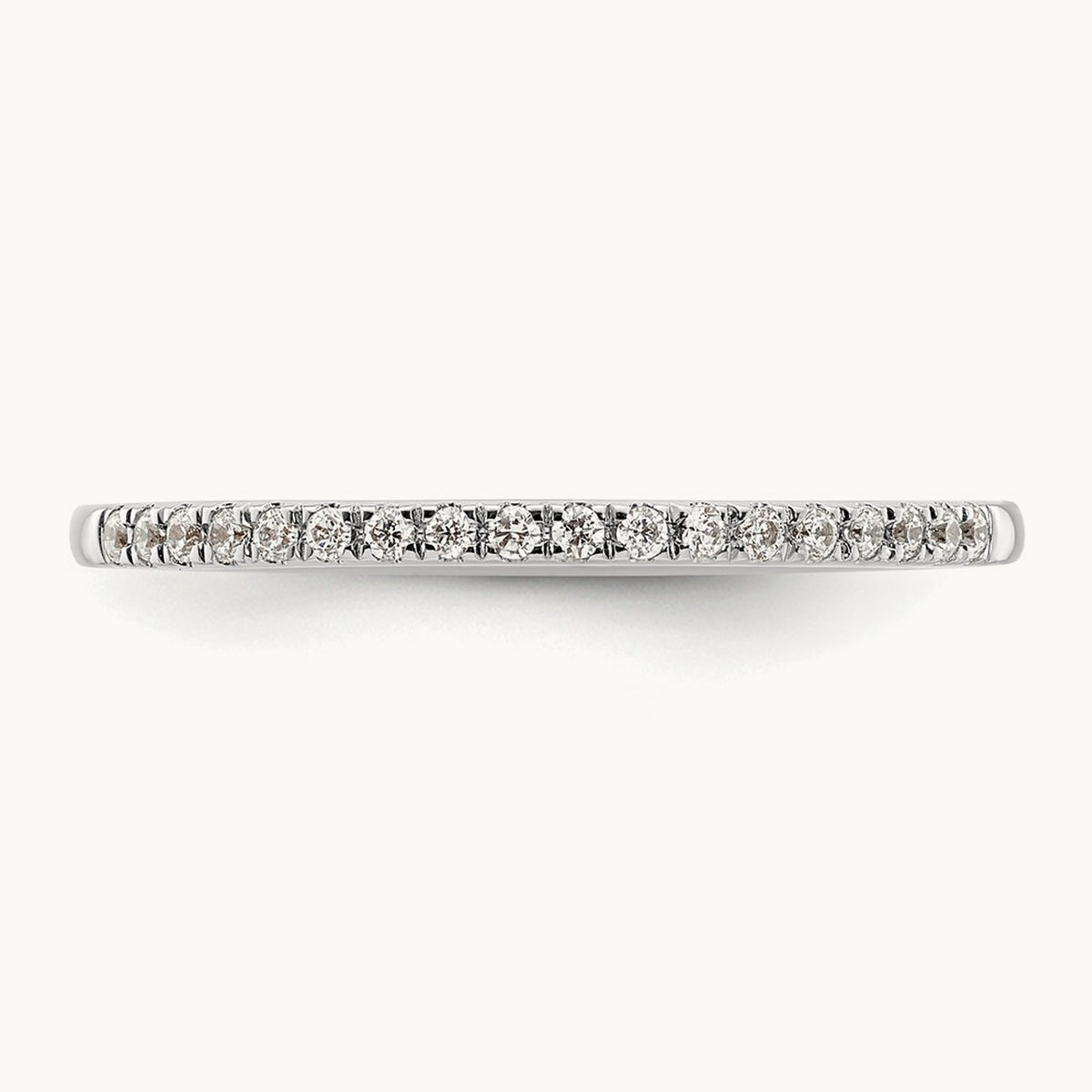 Diamond Wedding Band, 0.10 ct tw, 14K Gold — 14K White Gold