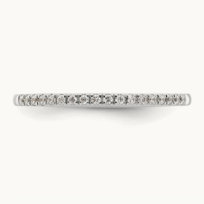 Diamond Wedding Band, 0.10 ct tw, 14K Gold — 14K White Gold