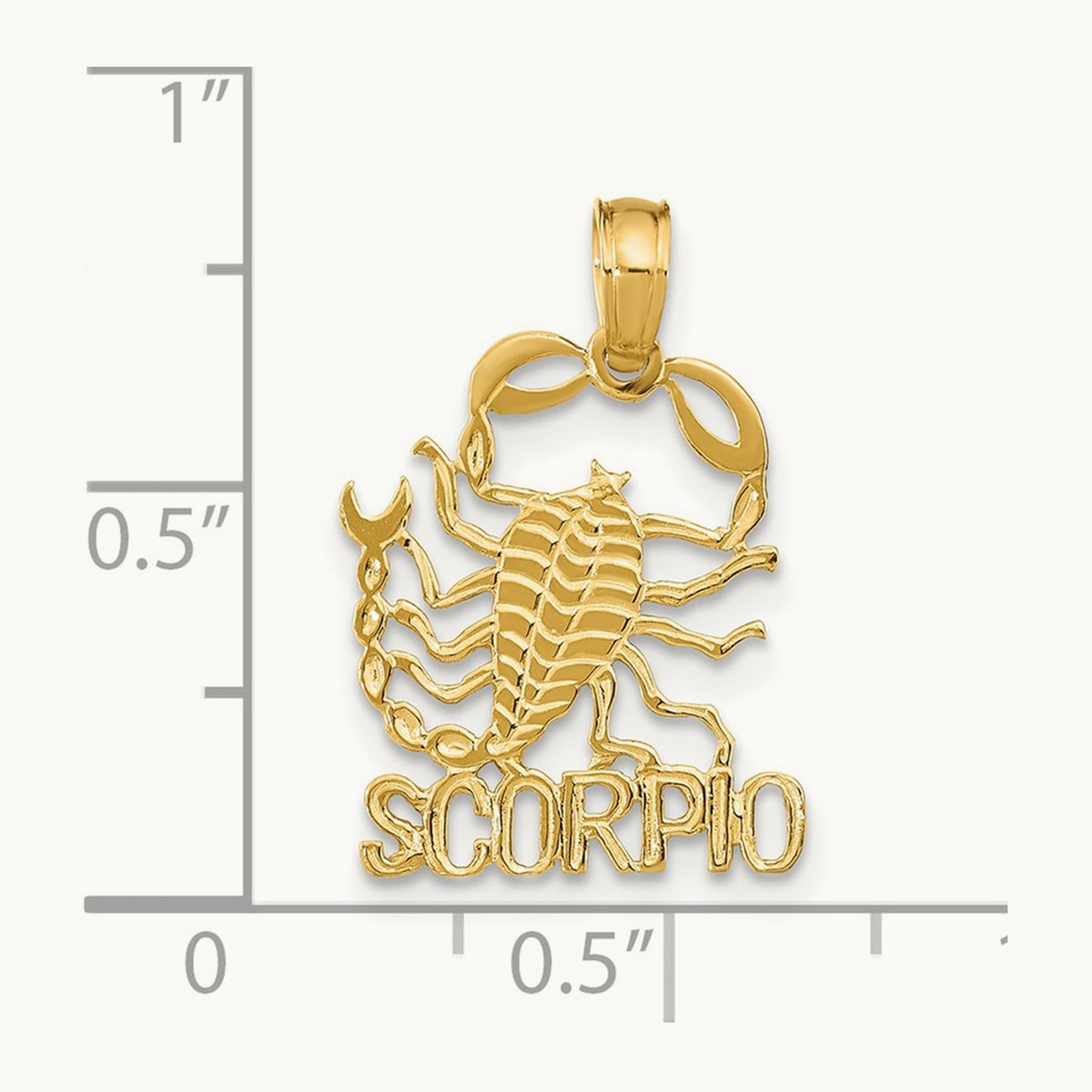 SCORPIO Zodiac Charm, 14K