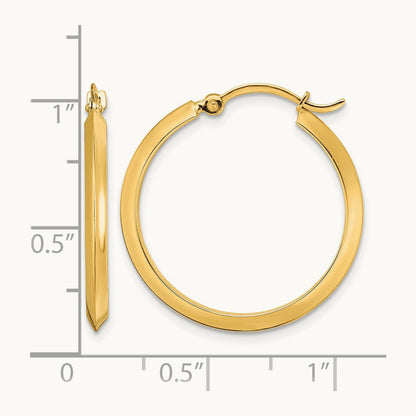 Polished Hoop Earrings — 14K Yellow Gold