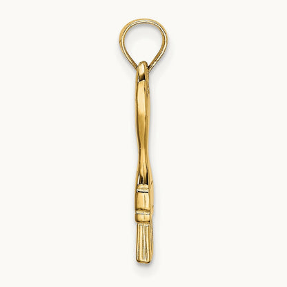 3-D Paint Brush Charm, 14K