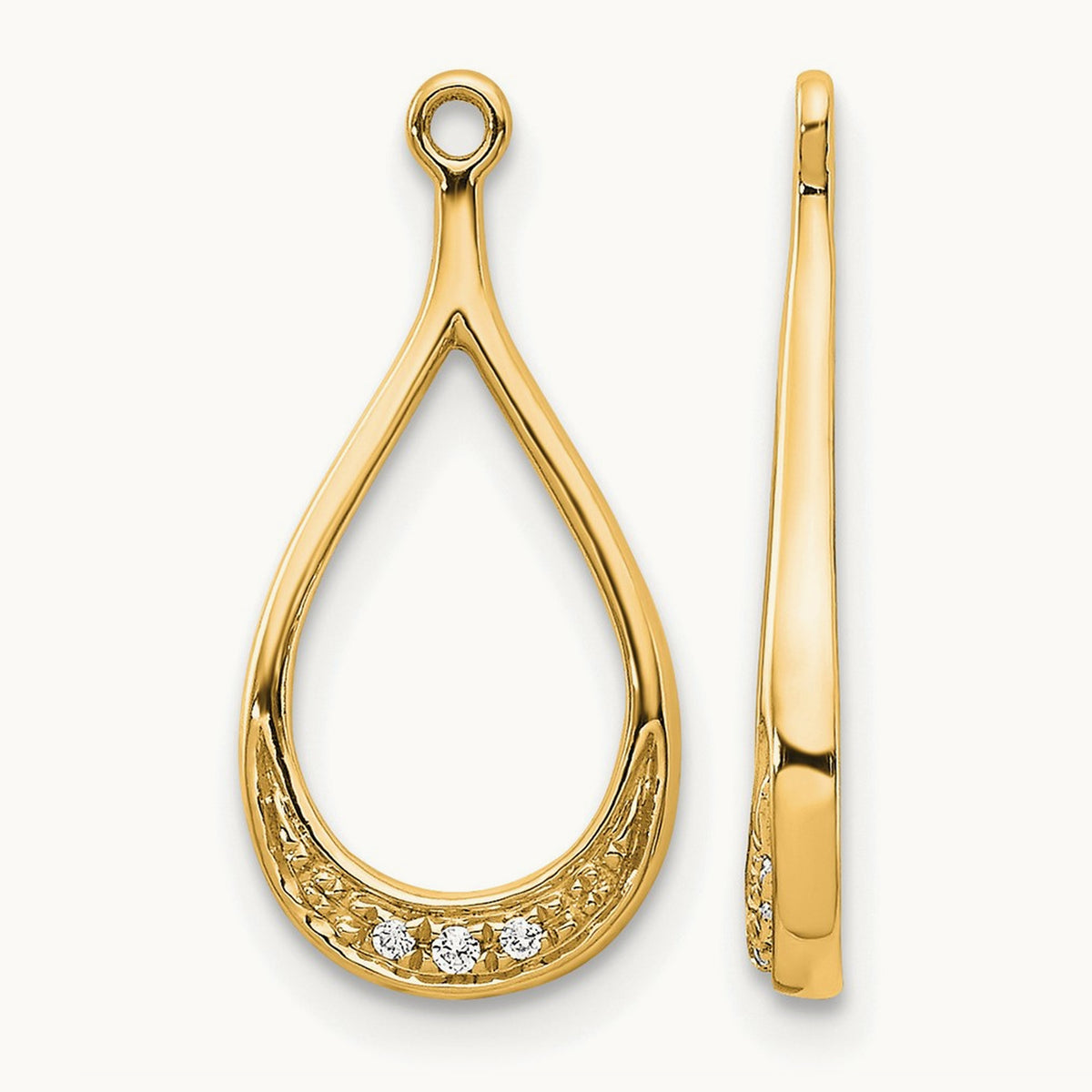 Diamond Earring Jackets — 14K Yellow Gold