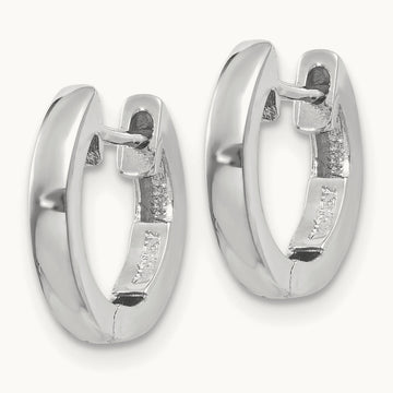 Hinged Hoop Earrings, 14K White Gold