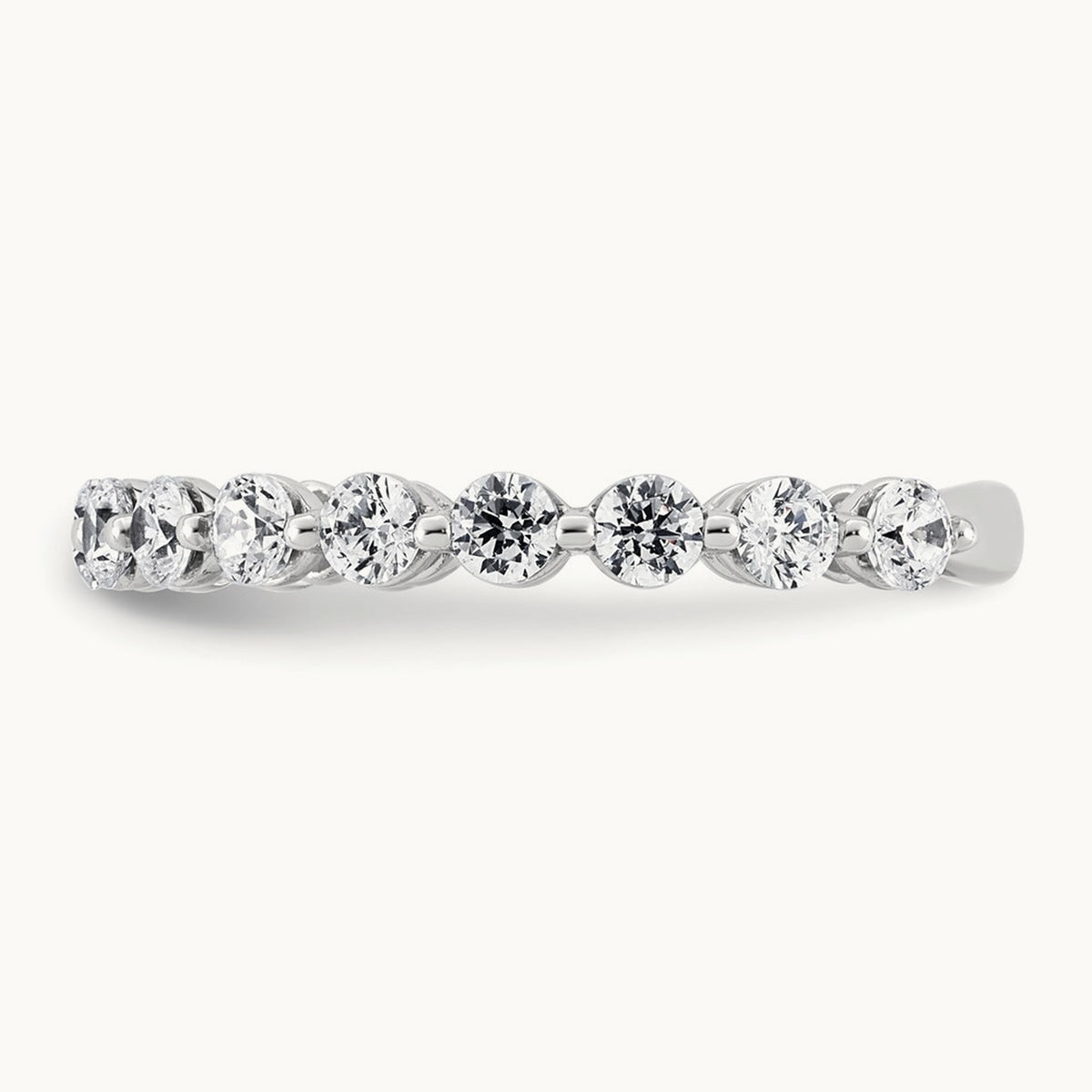 Wedding Band, 1.00 ct tw Lab-Grown Diamond — 14K White Gold