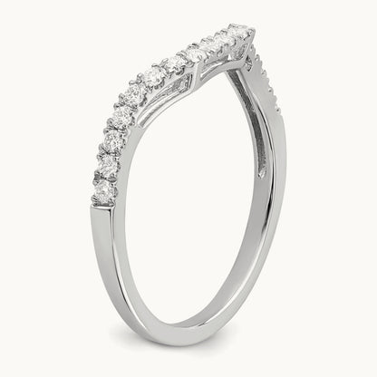 Diamond Wedding Band, 14K White Gold