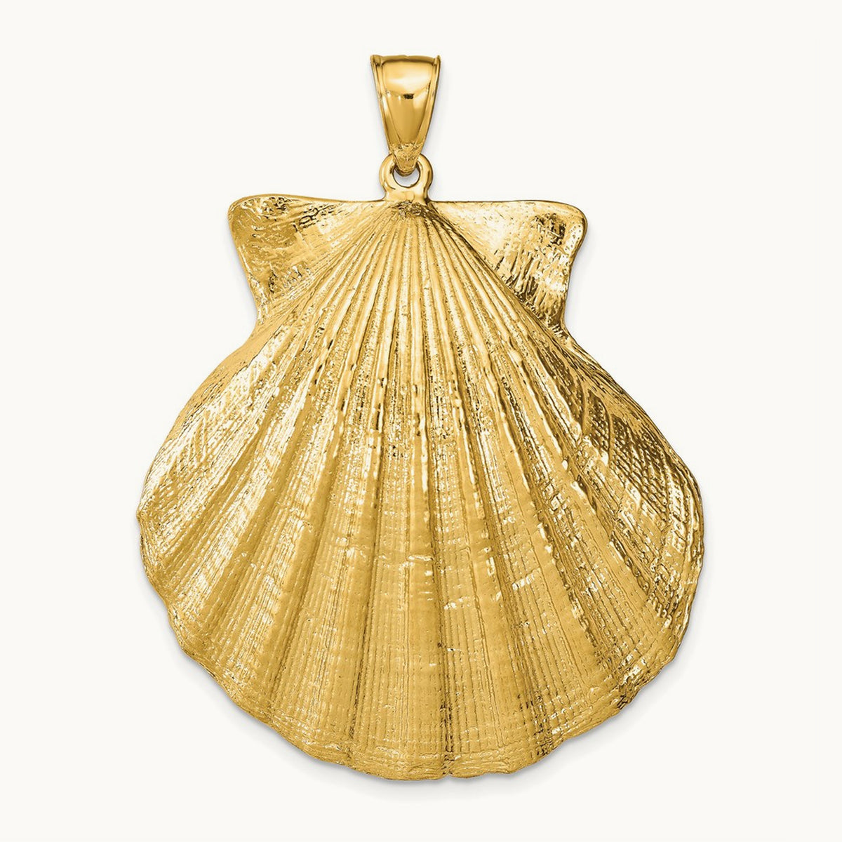 Scallop Shell Pendant, 14K