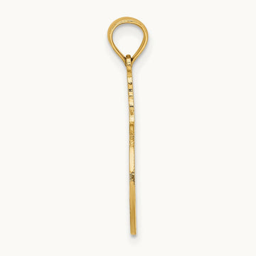 Flamingos In Circle Charm, 14K