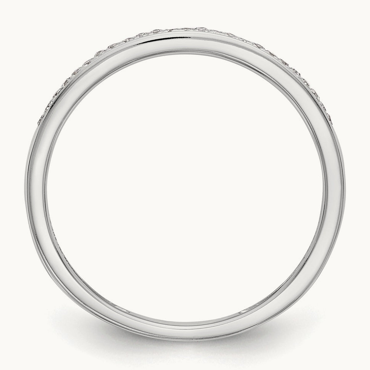 Set of 2 White Gold Diamond Wedding Band, 10K