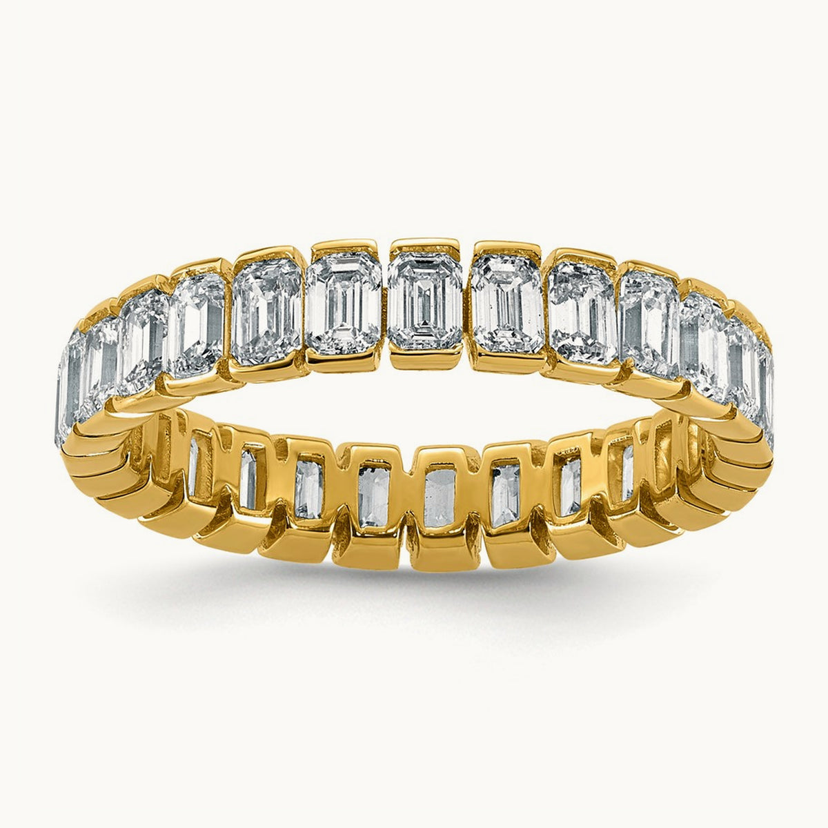 Emerald Eternity Ring, 2.75 ct tw Lab-Grown Diamond