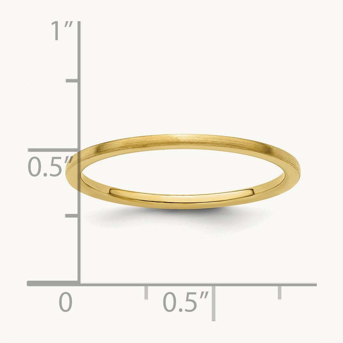 Half Round Satin Stackable Band — 14K Rose Gold