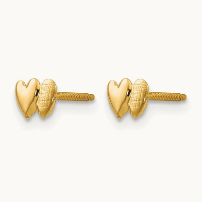 Madi K Double Heart Earrings, 14K