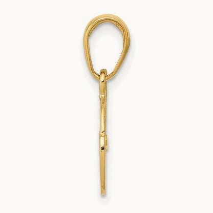 Polished Key and Lock Charm, 14K