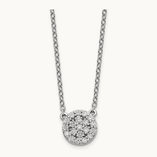 Diamond 18in Necklace, 14K White Gold