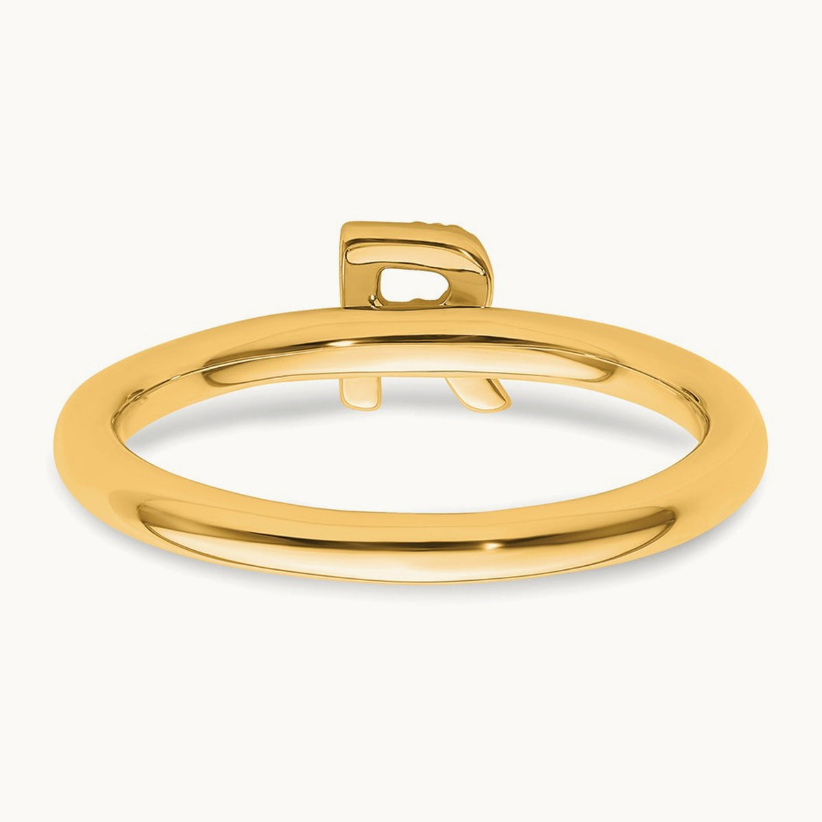 Stackable Diamond Ring — 14K Yellow Gold, R
