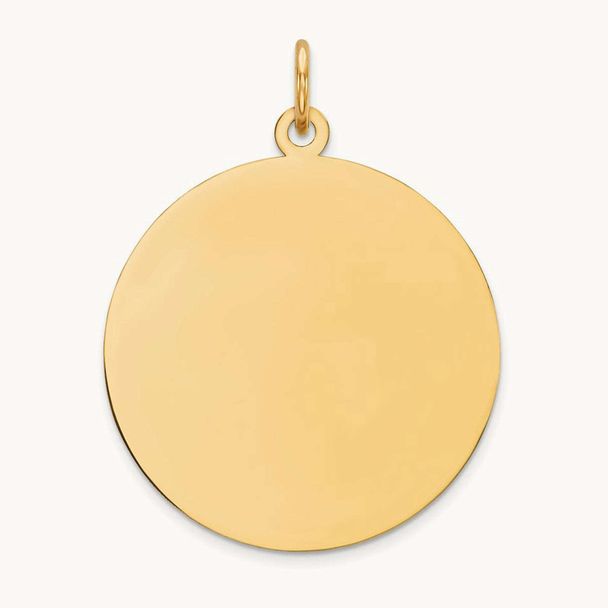 Round Disc Charm, 14K