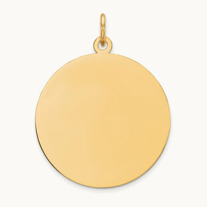 Round Disc Charm, 14K