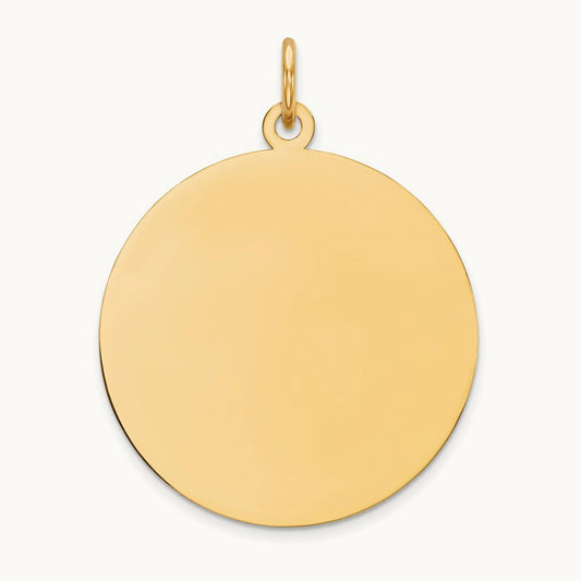Round Disc Charm, 14K